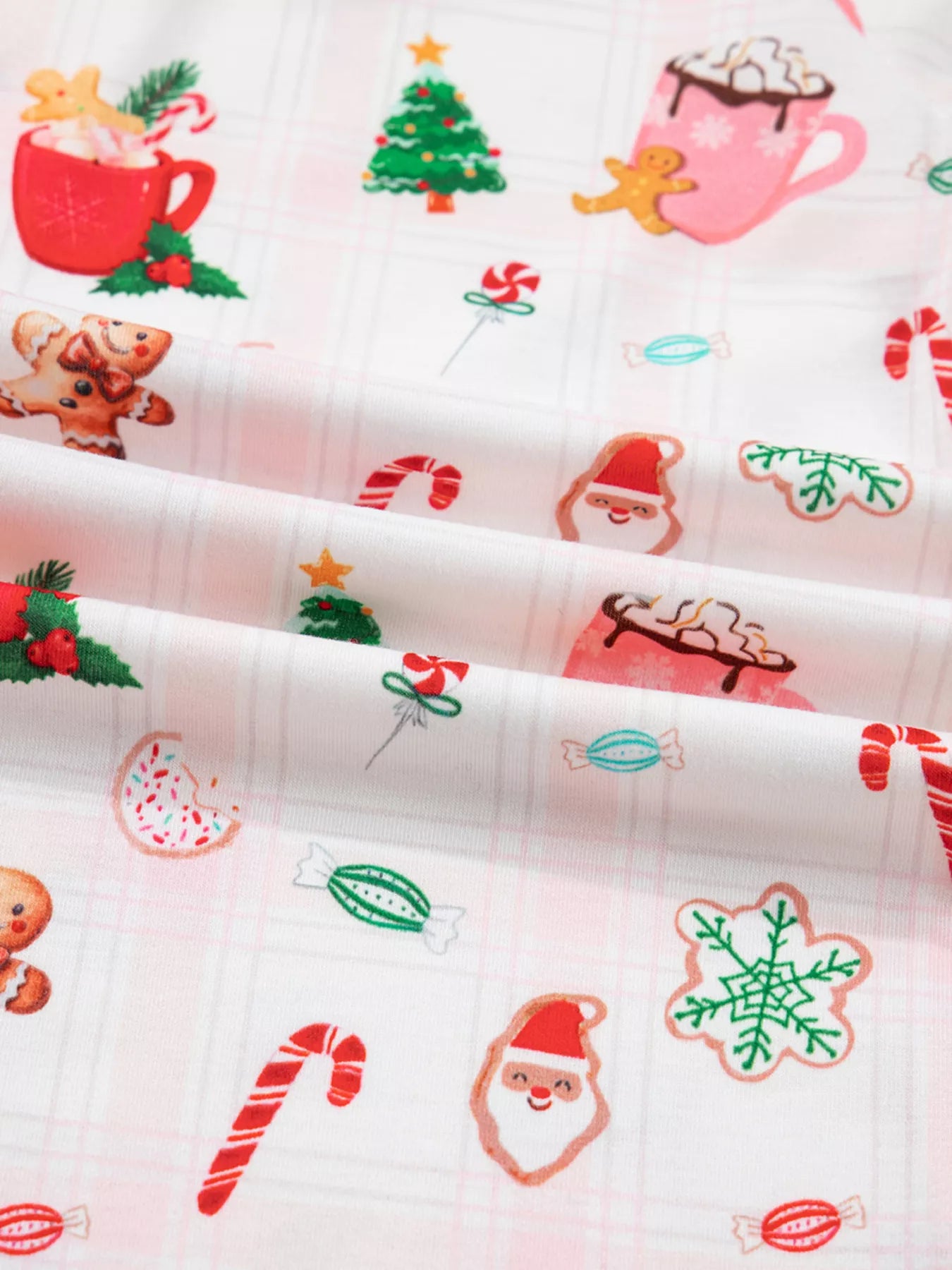 Women's Pajama Set – Holiday Print Blush