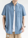Men's Plus Size Casual Denim Shirt