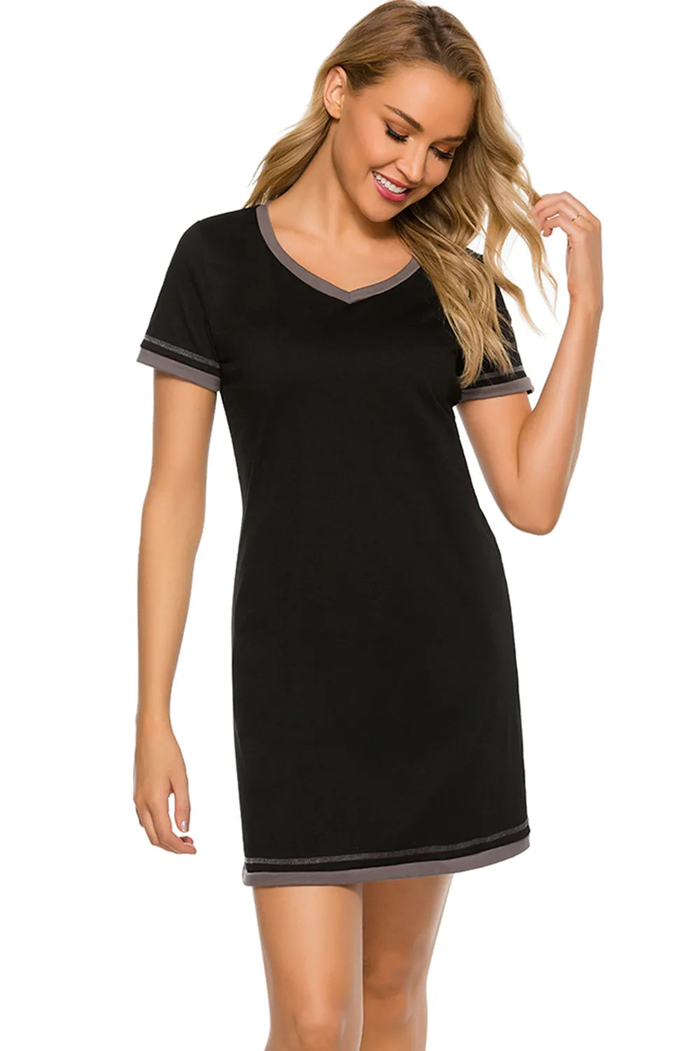Women's Lounge Dress – Contrast Trim