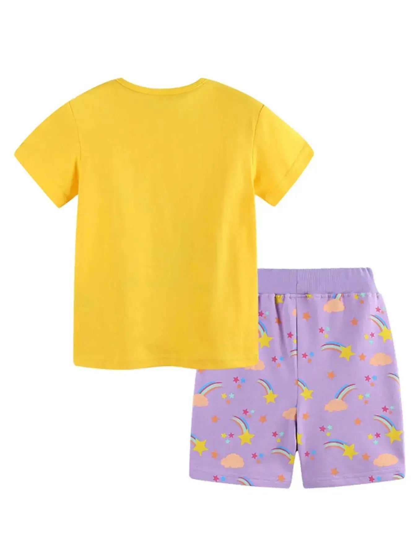 Mushroom and Butterfly Print Children's Tee and Shorts Set by Parfymia
