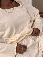 Women's Loungewear Set – Ribbed Knit Two-Piece