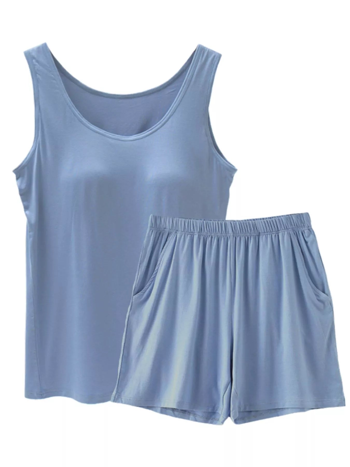 Women's Plus Size Modal Padded Tank & Shorts Set