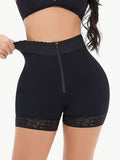 Women's Shaping Shorts – Lace Trim Zip-Up