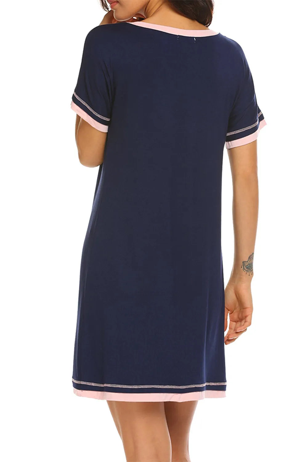 Women's Lounge Dress – Contrast Trim