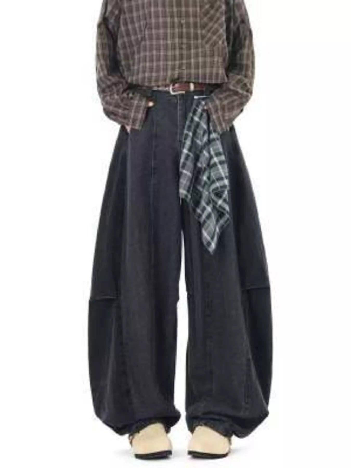 Men's Pants Wide Leg Vintage Wash