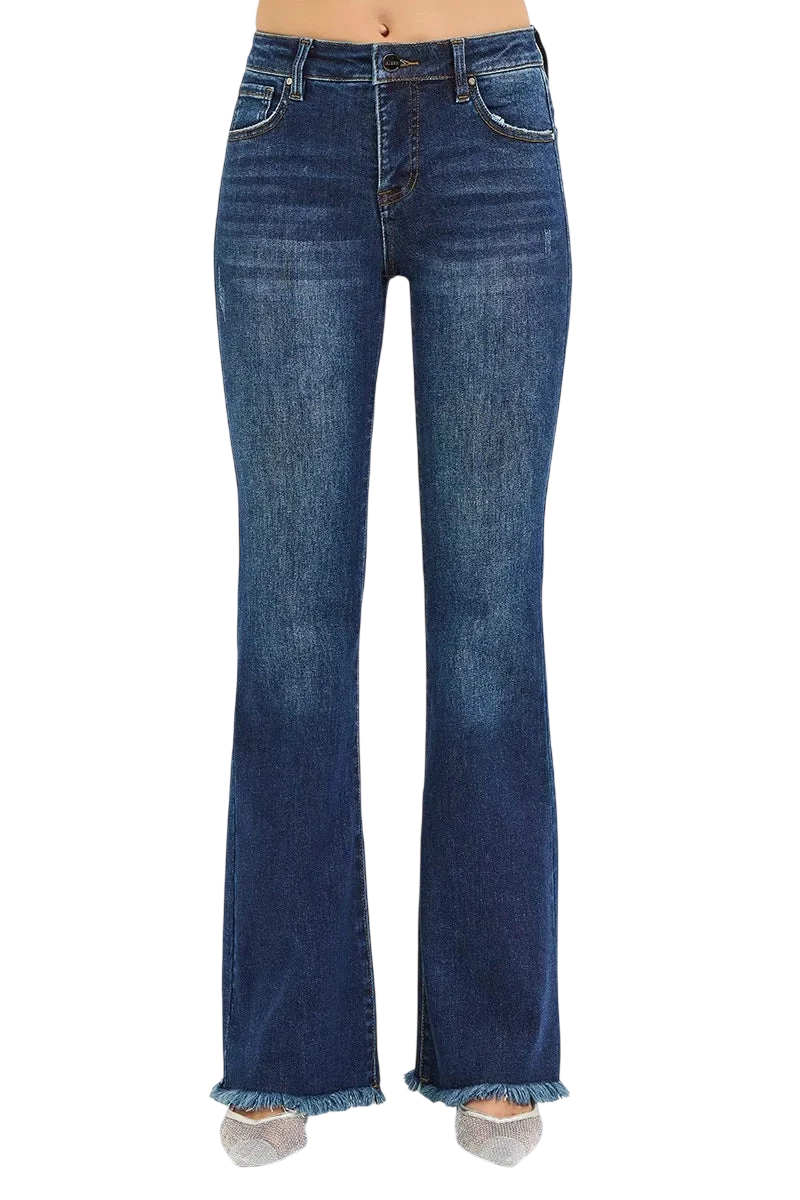 Women's Flare Jeans – Tummy Control Mid Rise