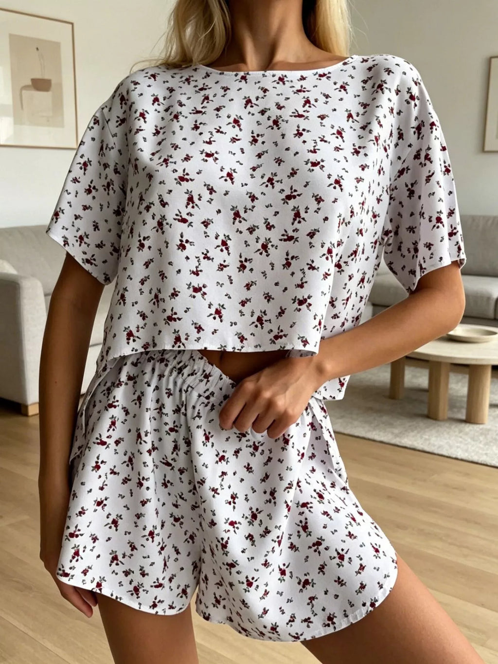 Women's Loungewear Set – Floral Print