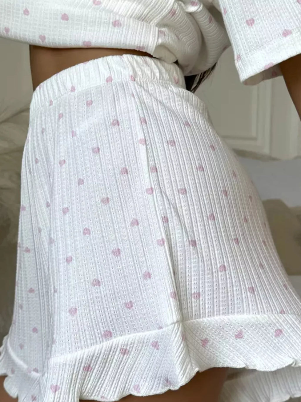 Women's Loungewear Heart Print Lounge Set