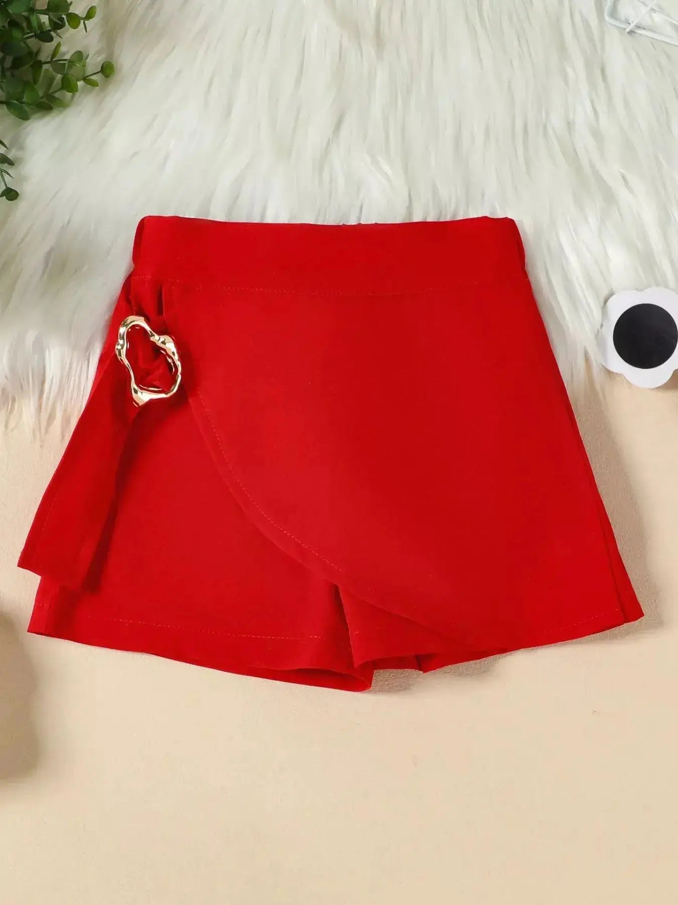 Girls Sleeveless Top And Skort Set With Bow Accent — Parfymia