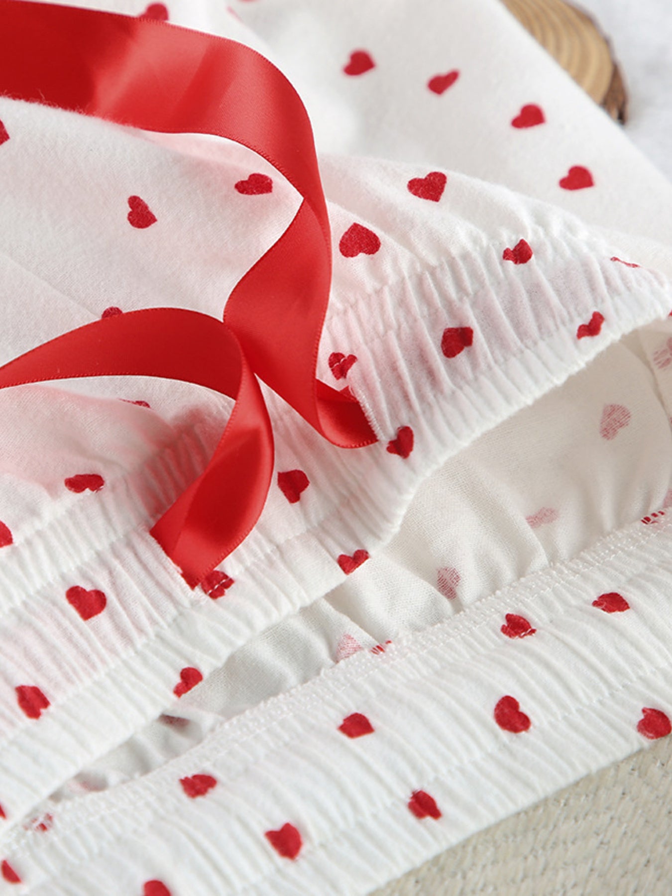 Women's Loungewear Heart Print Cotton Set