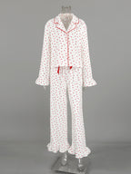 Women's Loungewear Heart Print Cotton Set