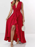 Women's Maxi Dress Ruffled High-Low Plus Size