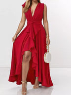 Women's Maxi Dress Ruffled High-Low Plus Size