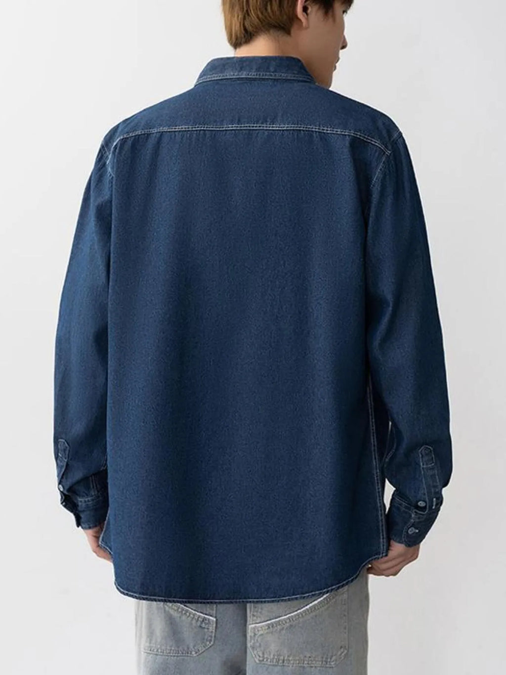 Men's Plus Size Denim Shirt – Relaxed Fit