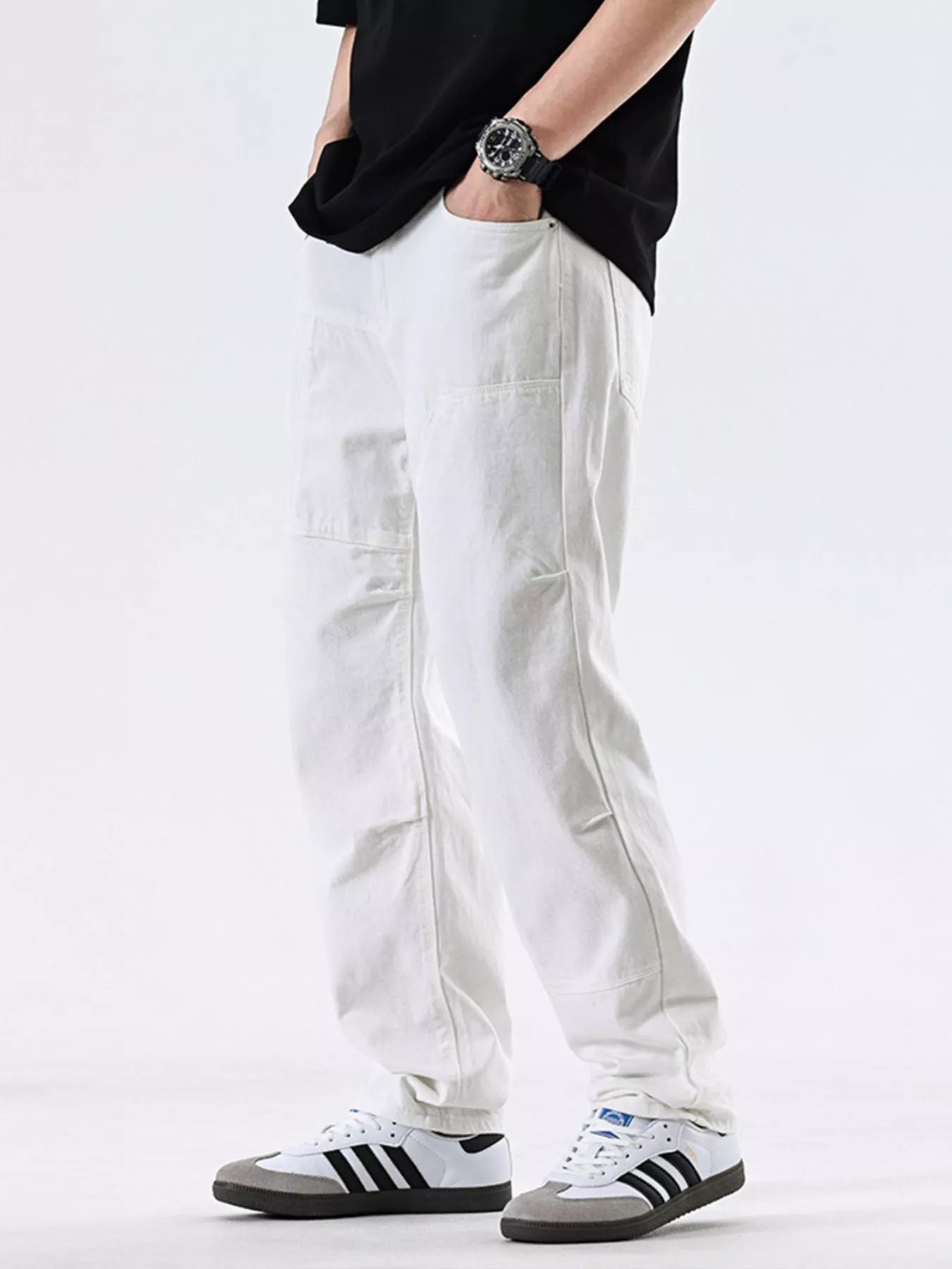 Men's Relaxed Fit Jeans in White