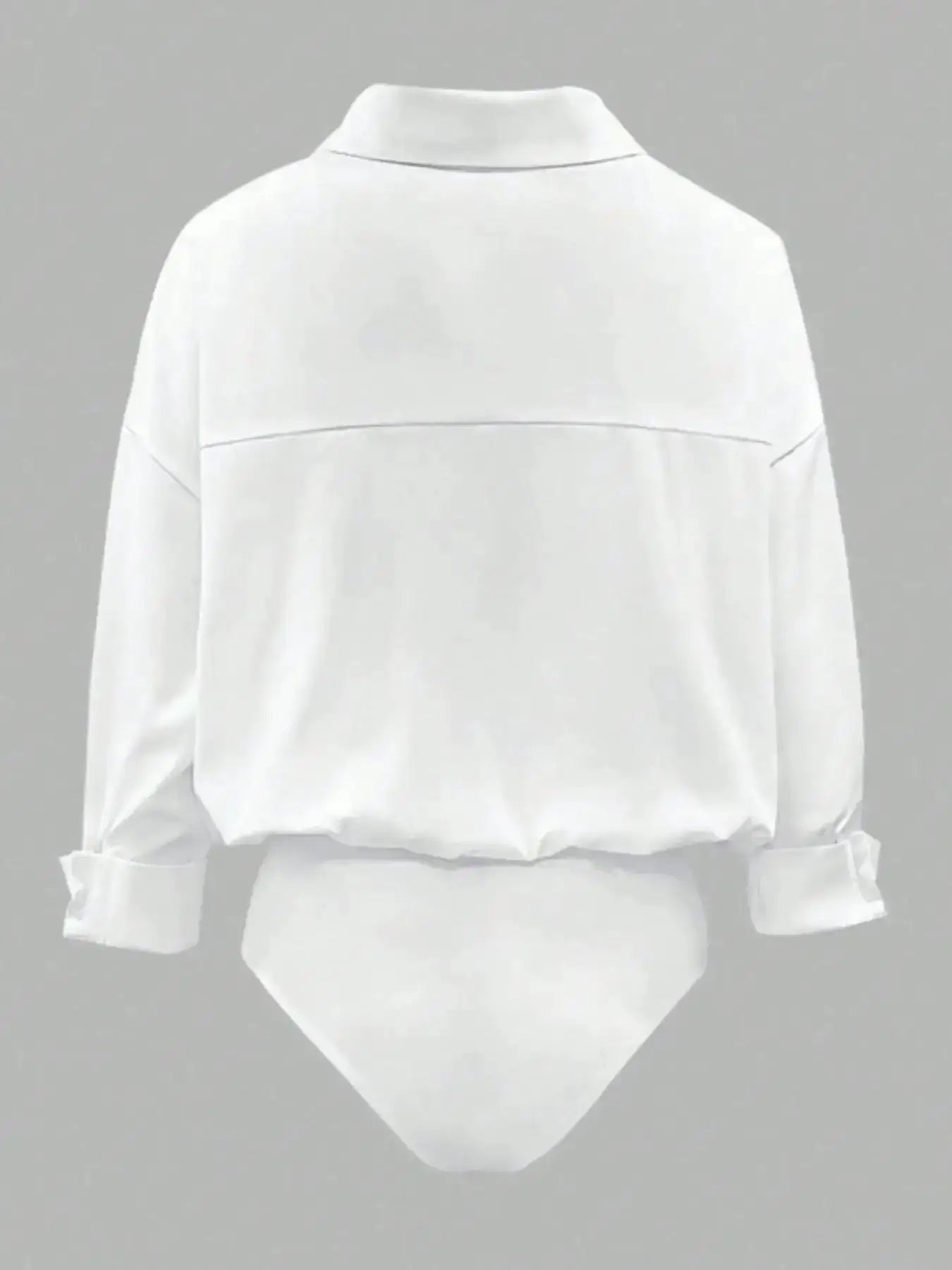 Button-Down Long Sleeve Bodysuit by Parfymia