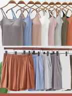 Women's Shorts Plus Size Modal Padded Cami Set