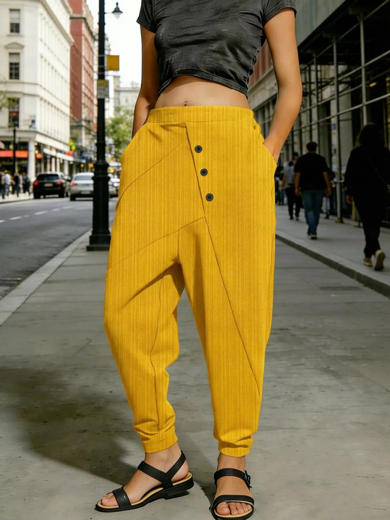 Women's Plus Size Harem Pants – Elastic Waist