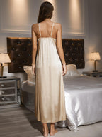 Women's Night Gown – Contrast Lace Trim