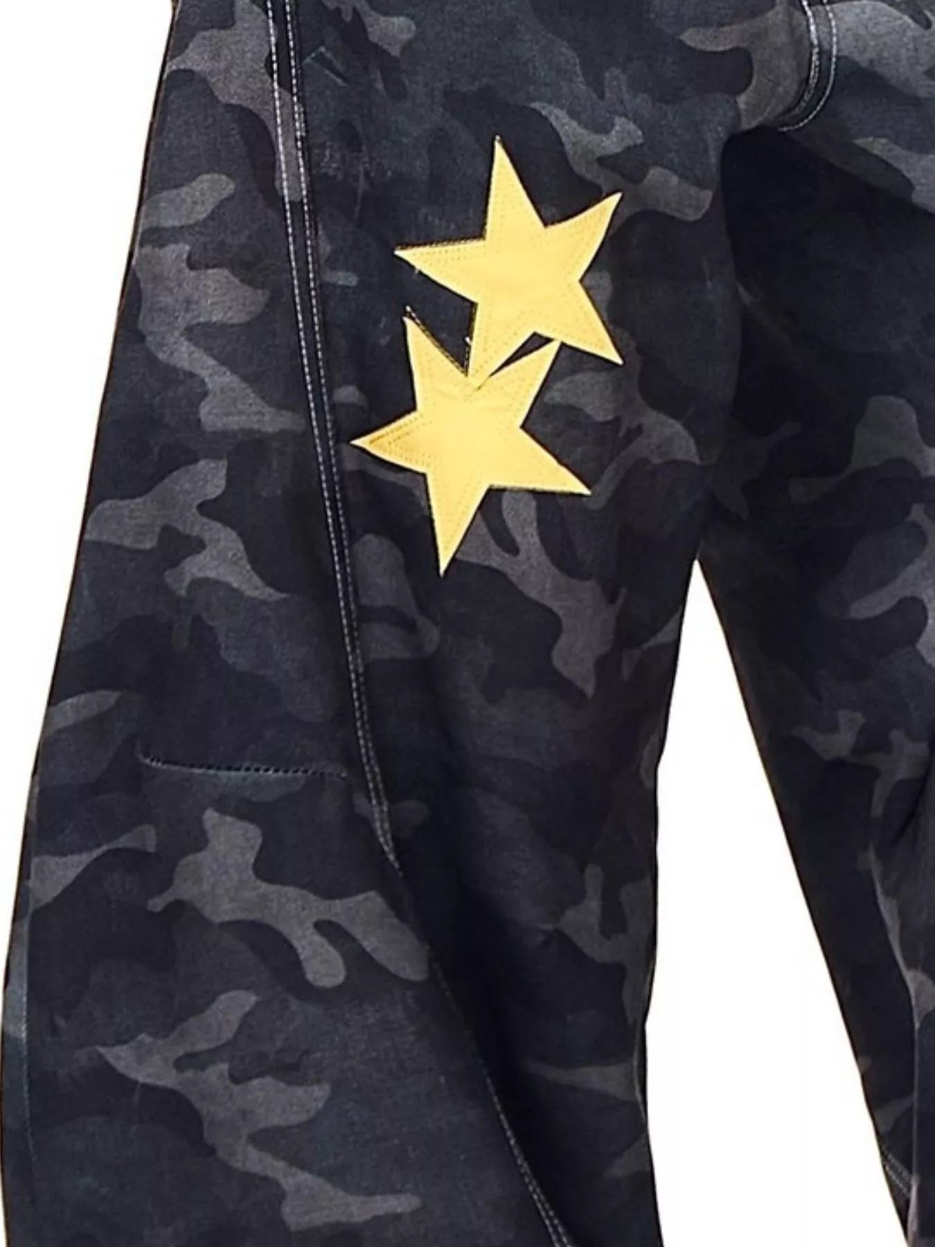 Men's Baggy Jeans – Camo Star Print