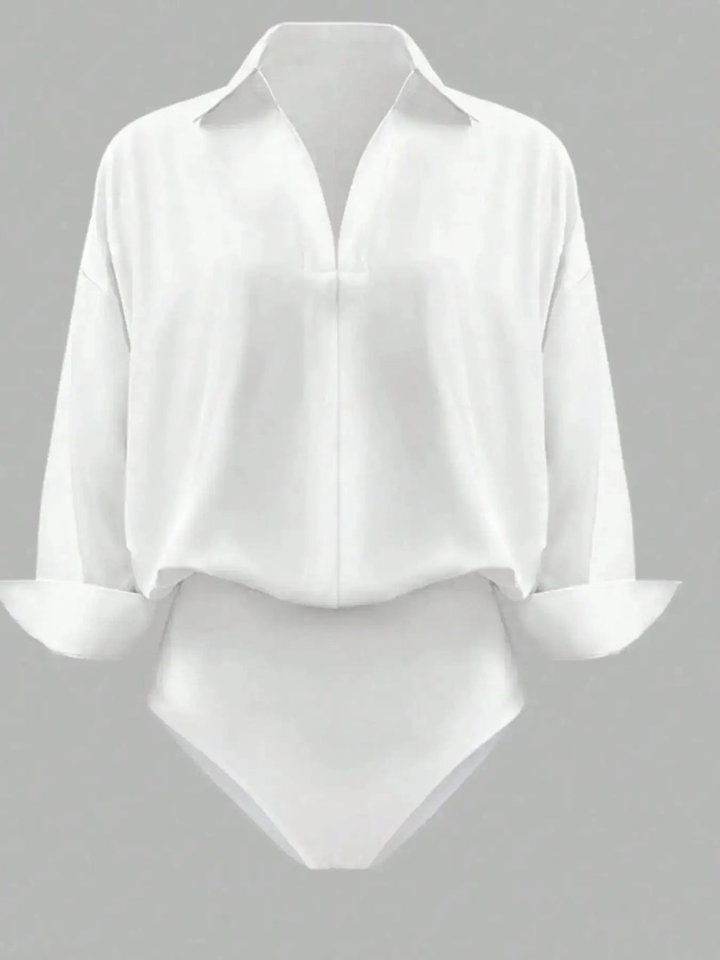 Button-Down Long Sleeve Bodysuit by Parfymia