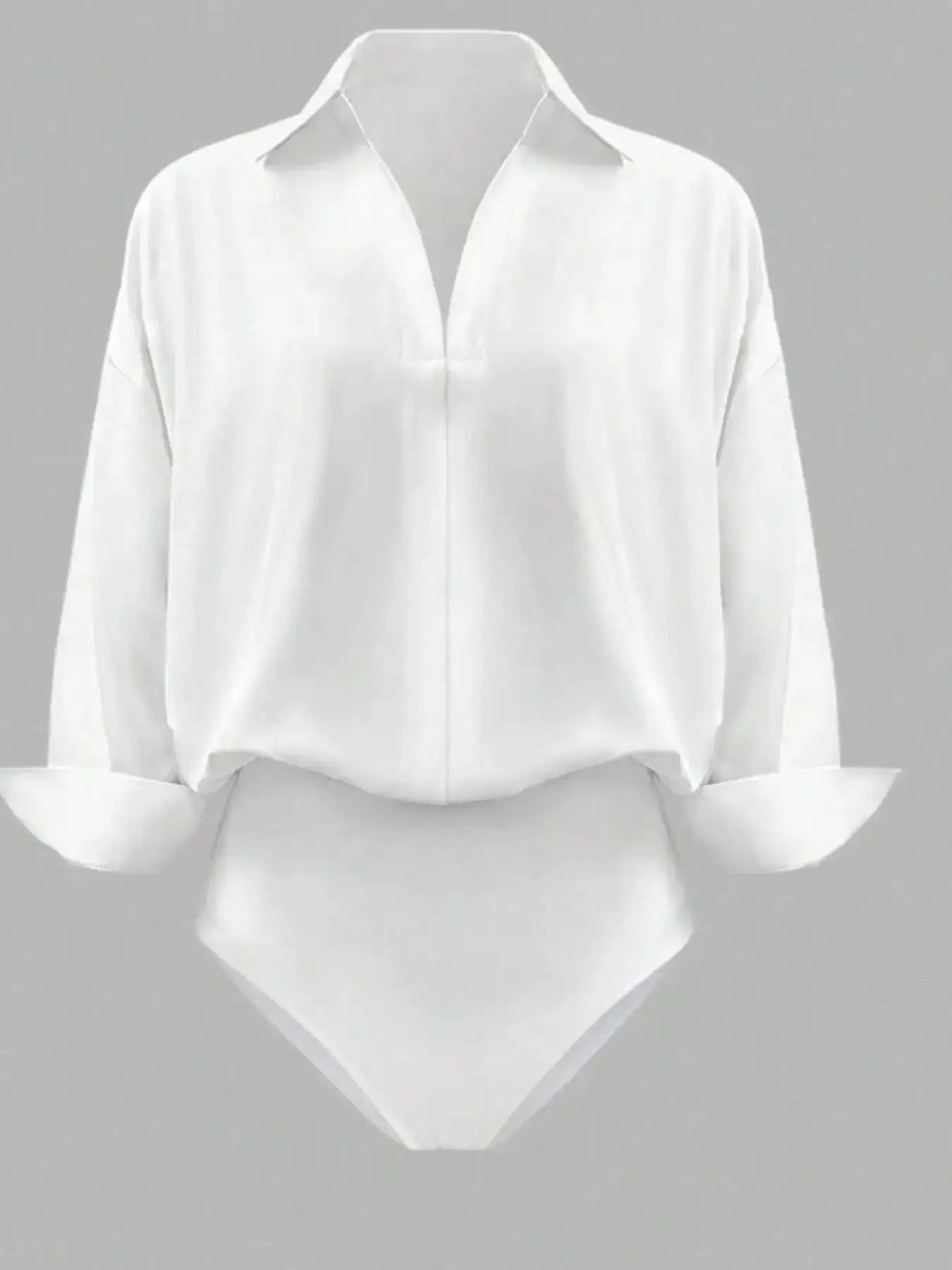 Button-Down Long Sleeve Bodysuit by Parfymia