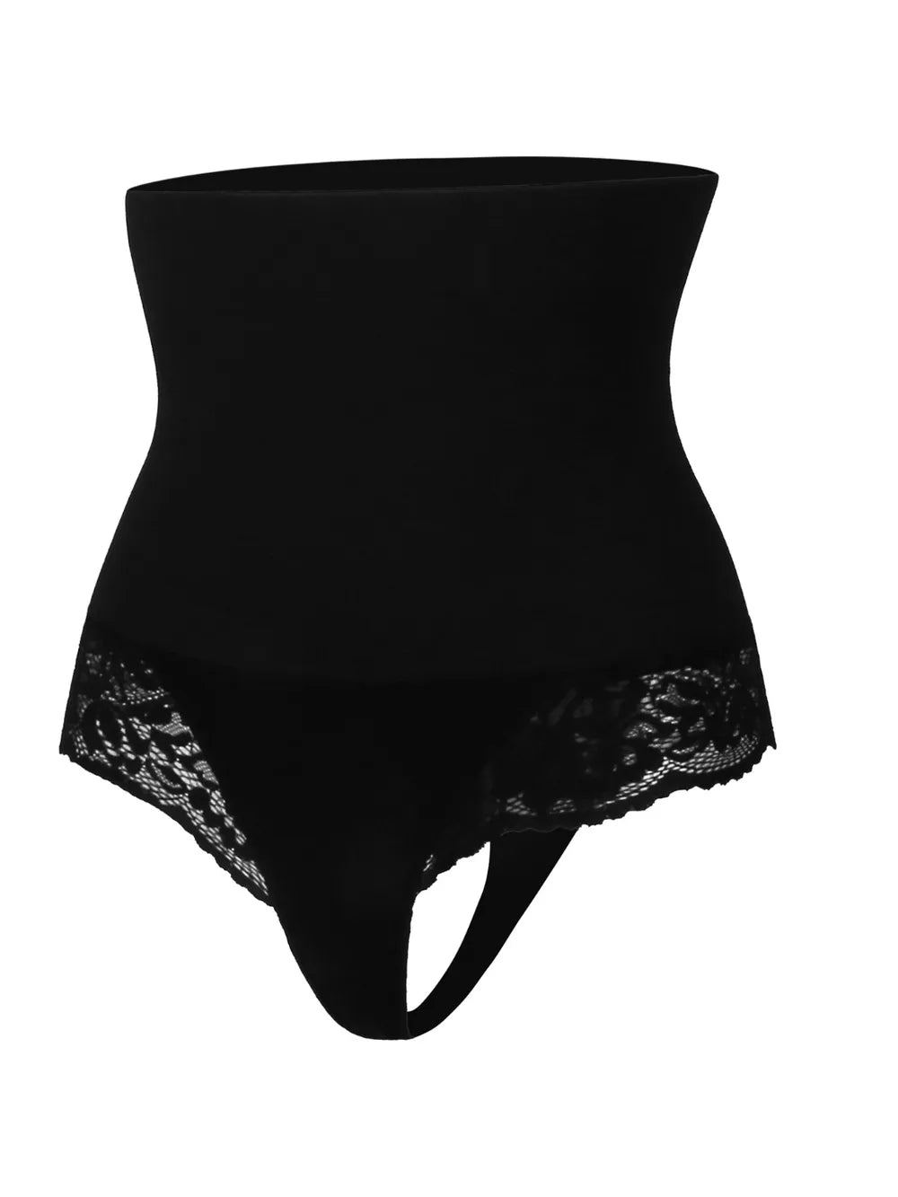 Women's High Waist Shaping Panty with Lace Detail