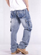 Men's Cargo Jeans Loose Fit
