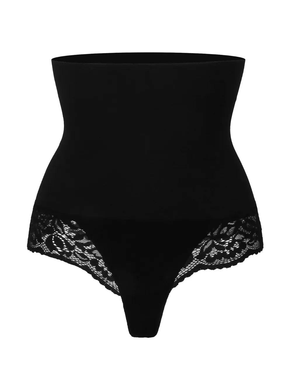 Women's High Waist Shaping Panty with Lace Detail