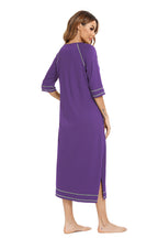 Women's Night Dress with Zip Front & Pockets