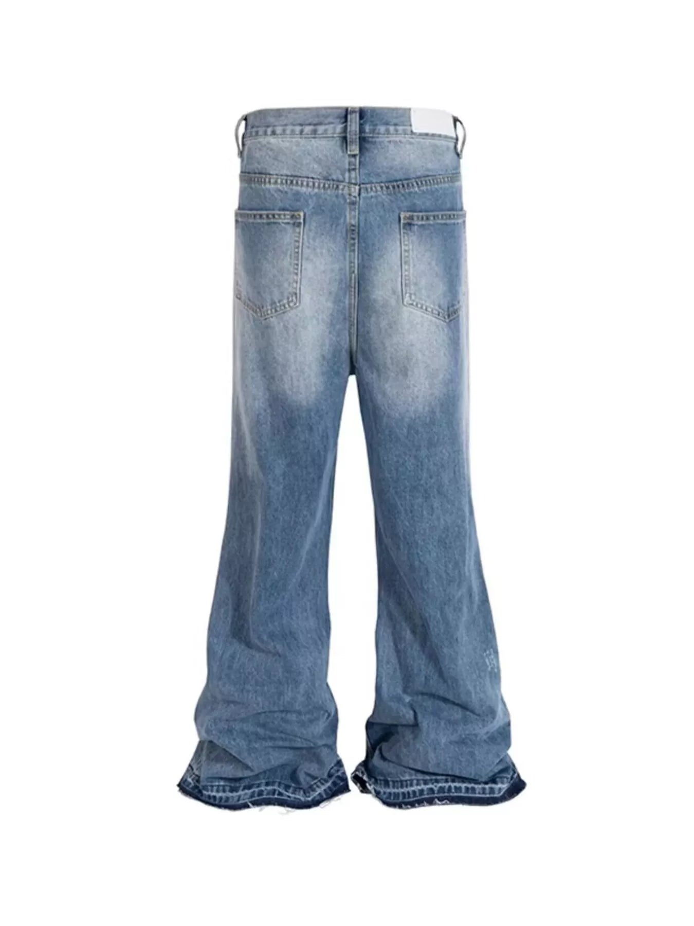 Men's Wide Leg Jeans – Distressed