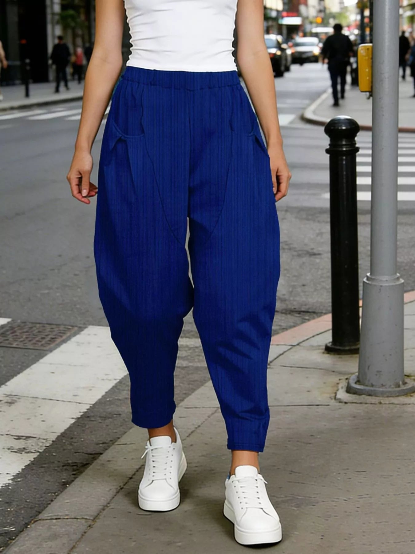 Women's Plus Size Harem Pants – Elastic Waist