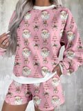 Women's Loungewear Set - Christmas Santa Print