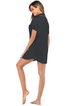 Women's Lounge Dress with Contrast Piping