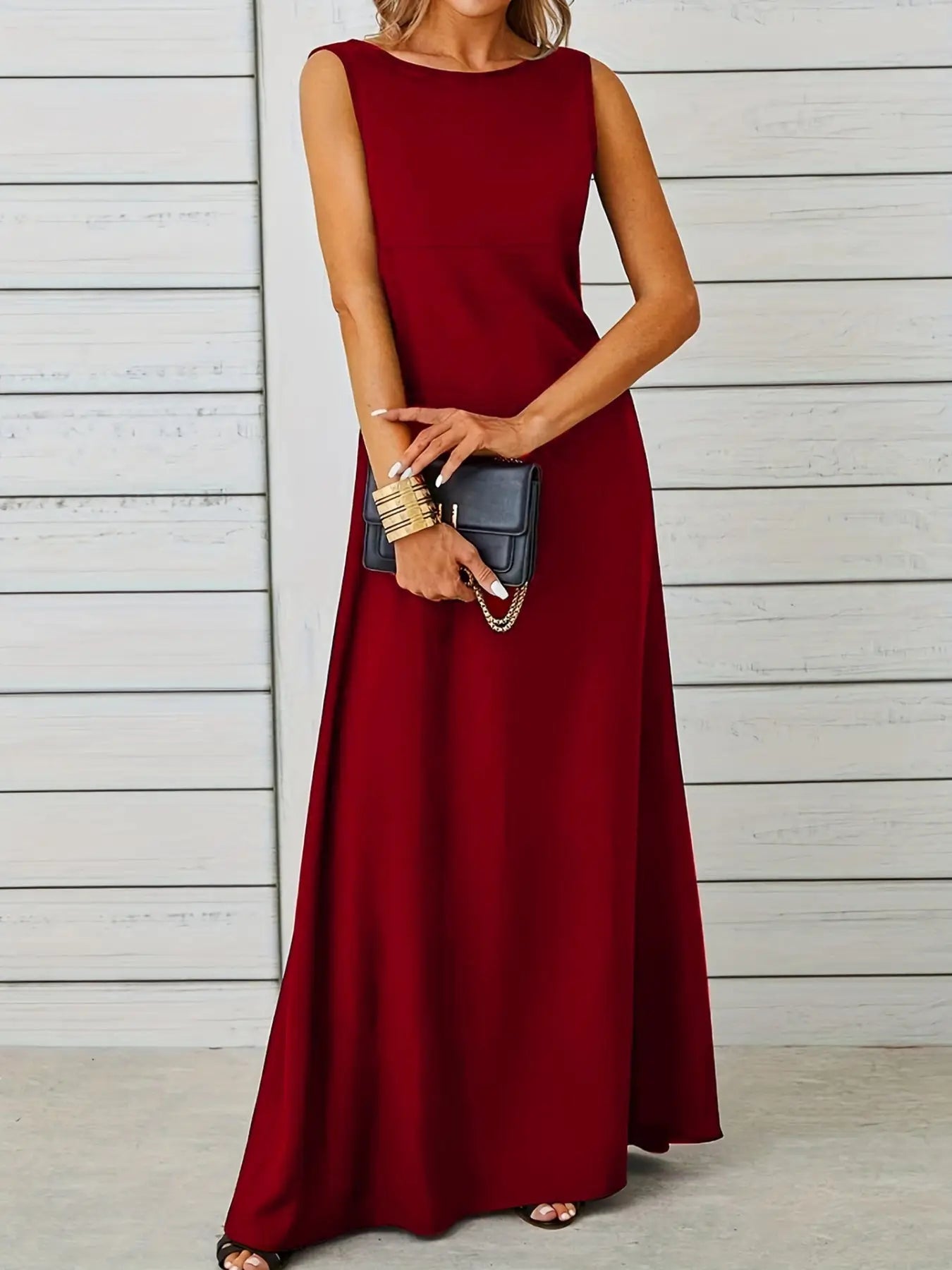Sleeveless Flowy Maxi Dress Trendsi