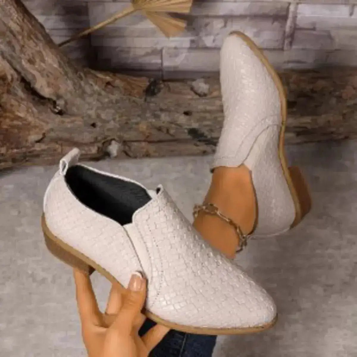 PU Leather Point Toe Block Heels Ankle Boots by Parfymia