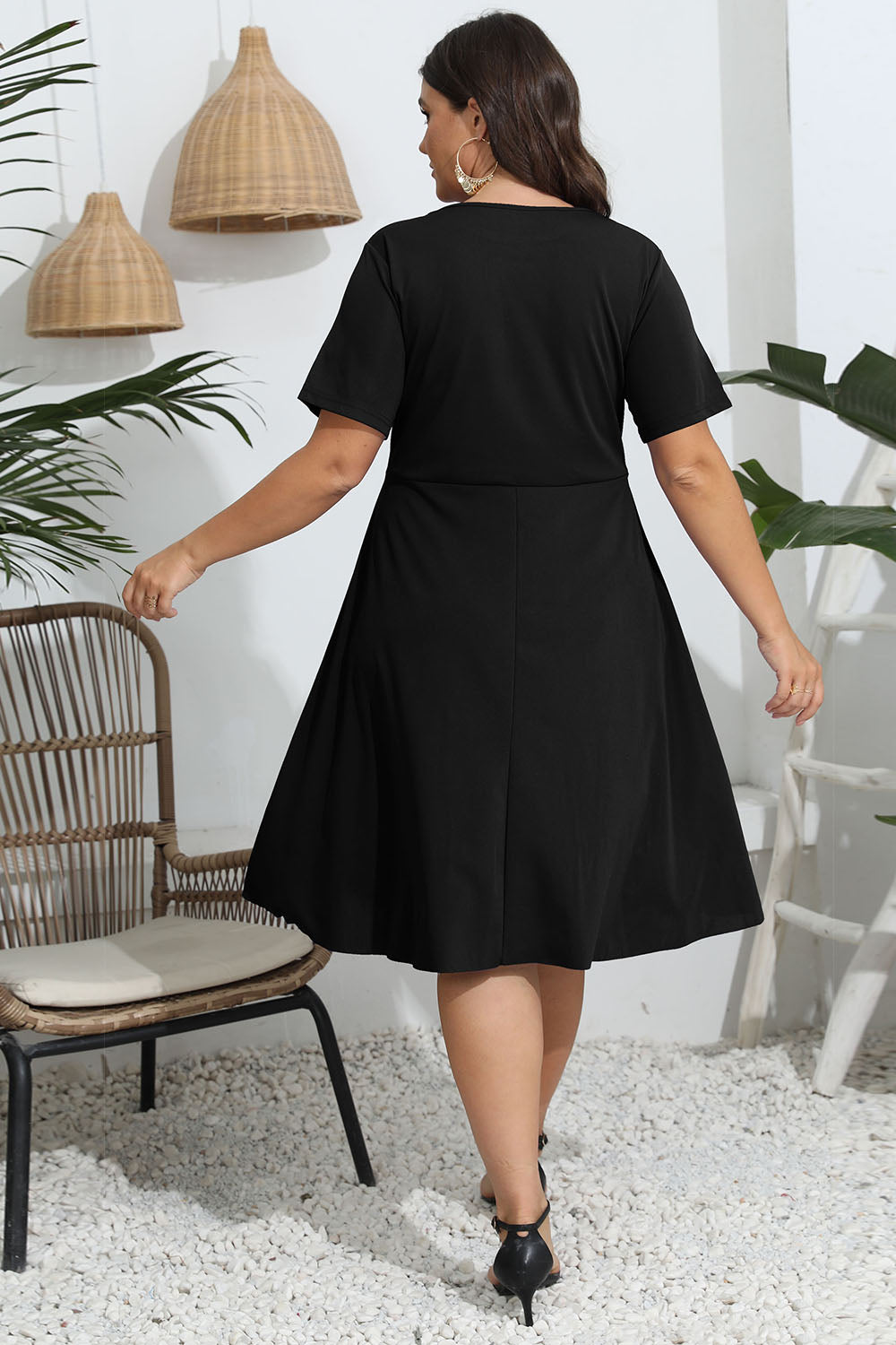 Women's Plus Size Openwork Dress