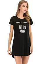 Women's Lounge Dress – Graphic Round Neck
