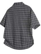 Men's Plus Size Plaid Short Sleeve Shirt
