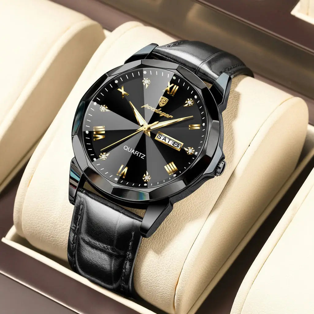 Belt Style Men's Waterproof Luminous Fashion Quartz Watch Dropshipman