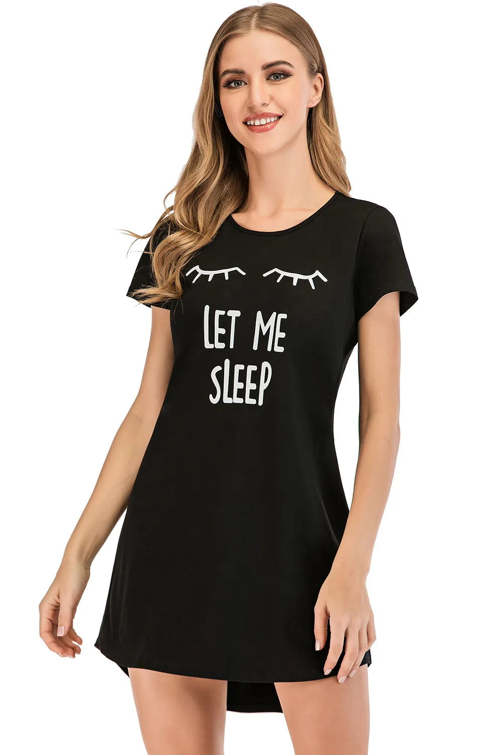 Women's Lounge Dress – Graphic Round Neck