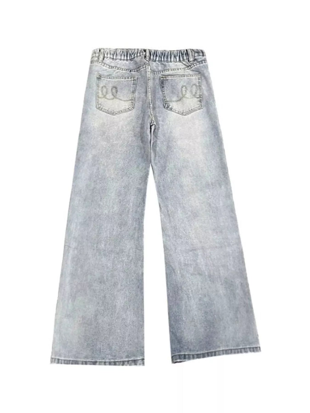 Men's Flare Jeans – Washed Distressed