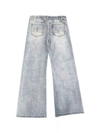 Men's Flare Jeans – Washed Distressed