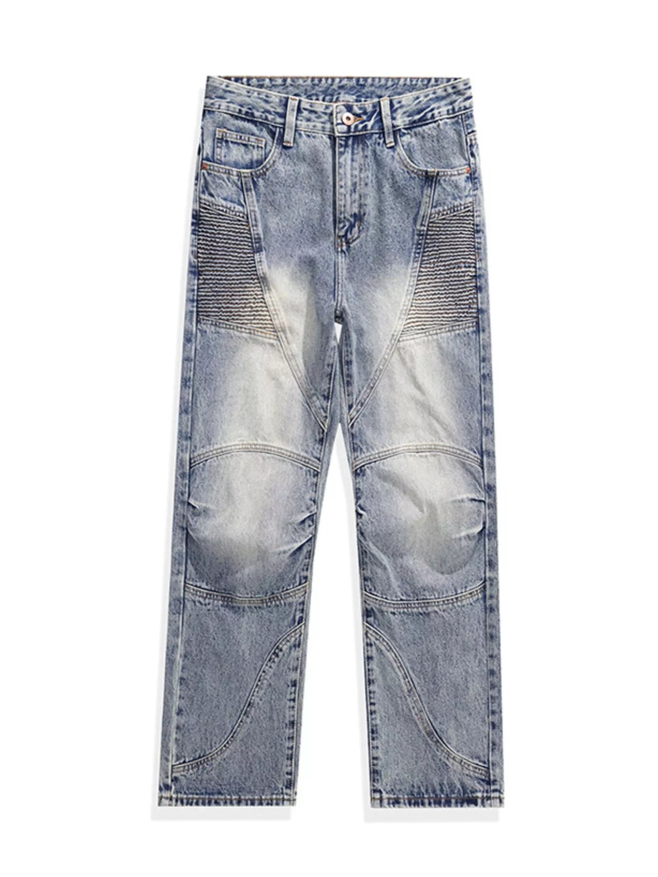Men's Wide Leg Jeans – Washed Light Blue