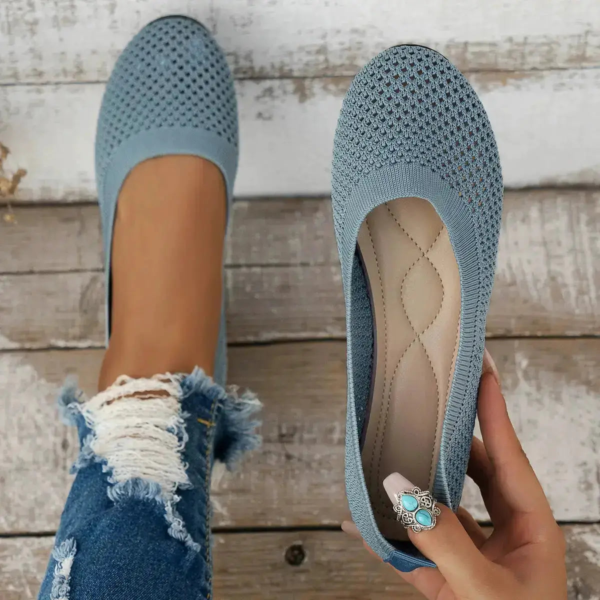 Breathable Mesh Slip-Ons for Women by Parfymia