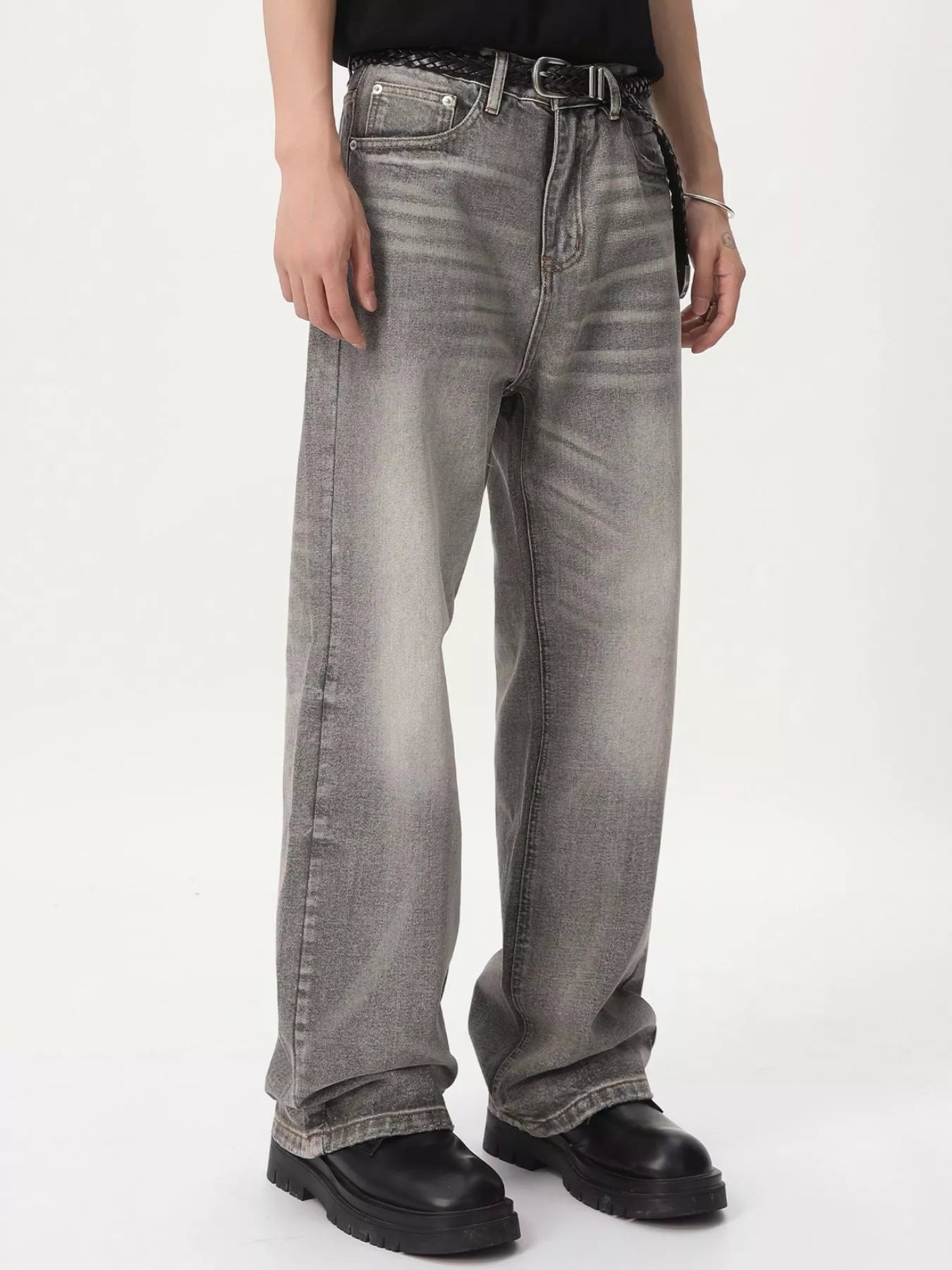 Men's Wide Leg Jeans – Vintage Wash