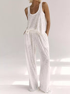 Women's Lounge Set – Wide Strap Tank & Pants