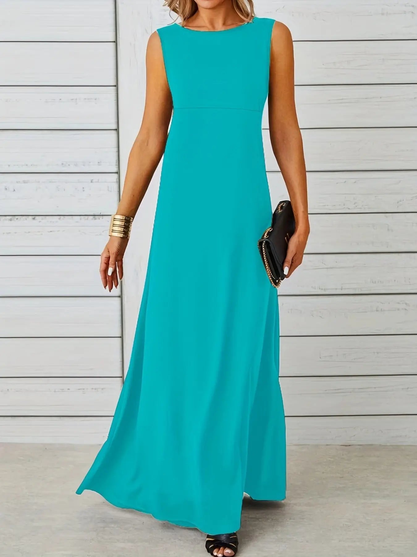 Sleeveless Flowy Maxi Dress Trendsi
