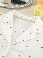 Women's Loungewear Heart Print Cotton Set