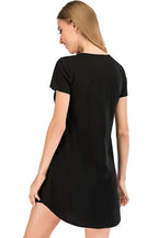 Women's Lounge Dress – Graphic Round Neck